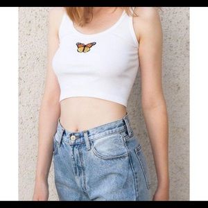 Brandy Melville Rare Butterfly top.